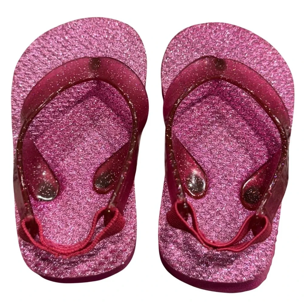 Baby / Toddler Shoes Set of 2 - Koala Kids Pink‎ Lace Shoes & Glitter Flip Flops